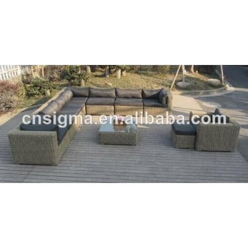 Quality assured outdoor furniture rattan sofa germany
