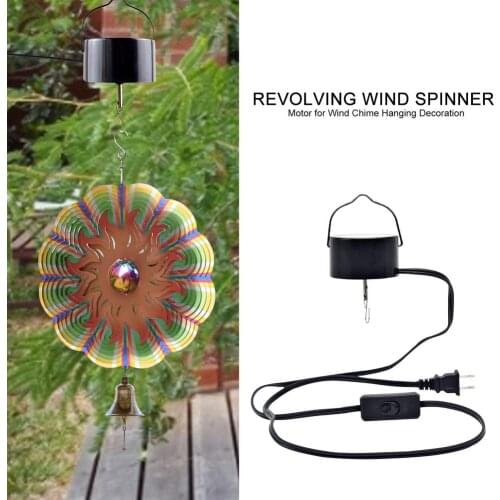 EU/US Plug Revolving Wind Spinner Motor For Wind Chime Hanging Electric Powered Hanging Display Revolve Twist Turn Swirl Motor