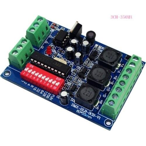 1 pcs DC5-36V Constant Current 350ma High-power 3CH DMX512 decoder