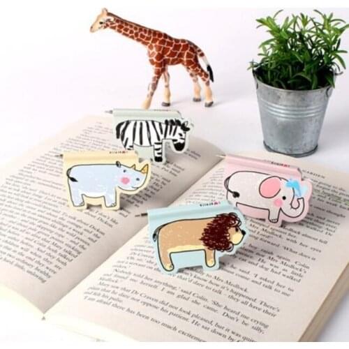 1pcs/lot New Cute African Animal series Mini Magnetic Bookmark With mini pen office school stationery supplies