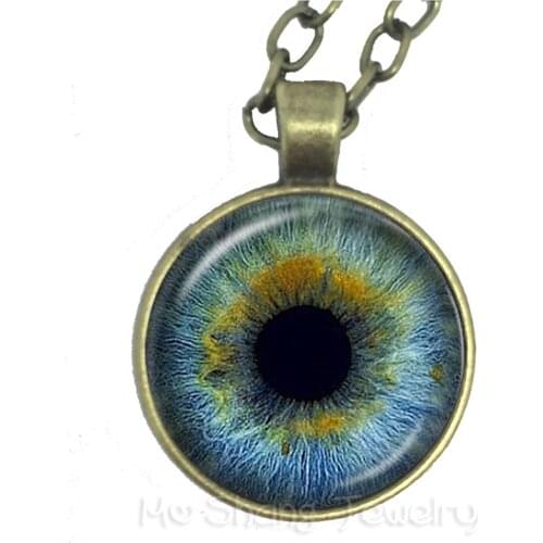 1PC Colorful Eye Third Eye Jewelry Evil Eye Pendant Necklace For Women Sweater Chain Gift For Her