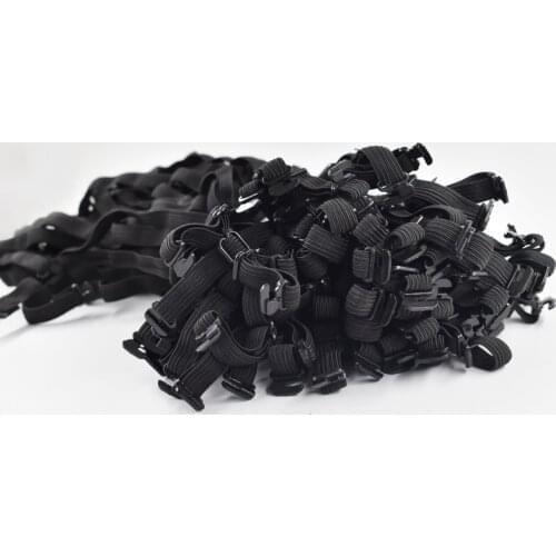 100PCS Elastic Band Accessory For DIY Children Kids Bow Tie Necktie Adjustable Buckle Rope Strap Extend Belt With Clip Max 39cm