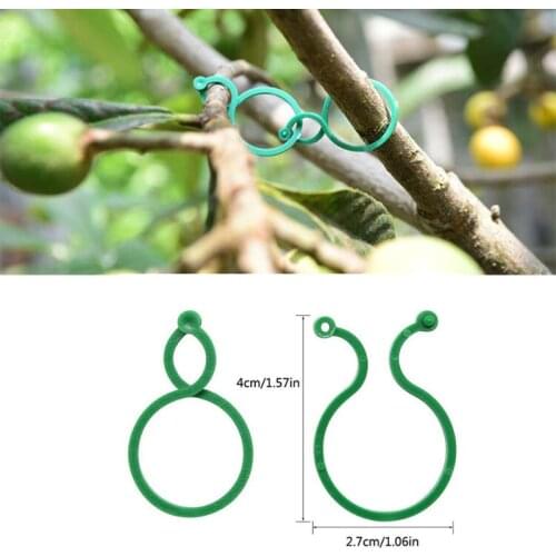 100pcs Garden Vegetable Plant Support Link Clip Twist Ring Gardening Greenhouse N58C