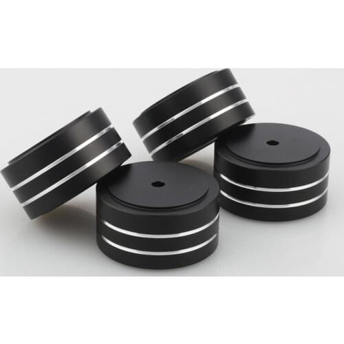 4pcs 40x20mm Speaker Spikes Base Mat Aluminum Isolation Stand Turntable DAC Amplifier Chassis Cone Stand Feet gold silver black