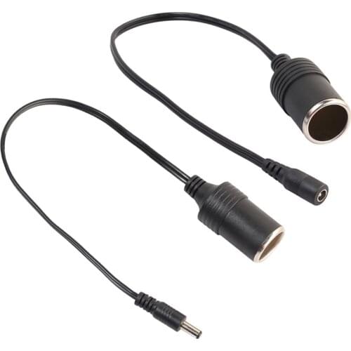 5.5x2.1mm Male Female to Car Cigarette Lighter Female Socket Power Supply Charger Adapter Cable Wire Plug CableSuitable DC
