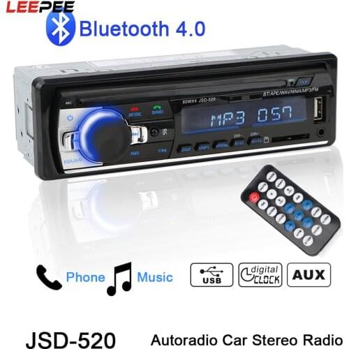 Audio Music USB/SD 1DIN In-Dash Car MP3 Player FM Radio Stereo Remote Control 12V AUX Input Car Radio Digital Bluetooth