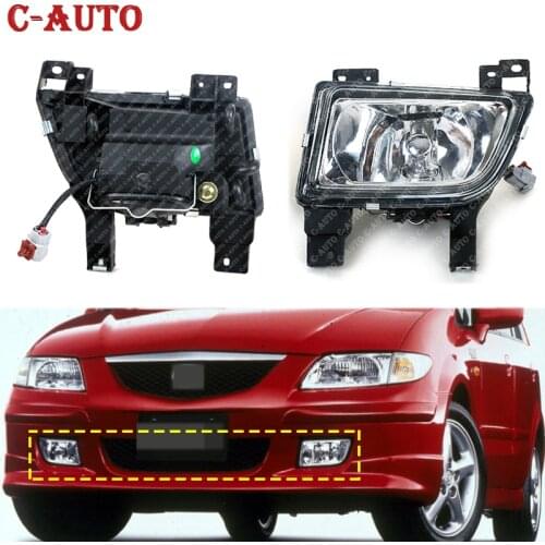 Car Front Bumper Fog Lamp Fog Light Assembily For Mazda Premacy 1998-2004 Protege 1998 BJ B25G-51-680 B25G-51-690 car-styling