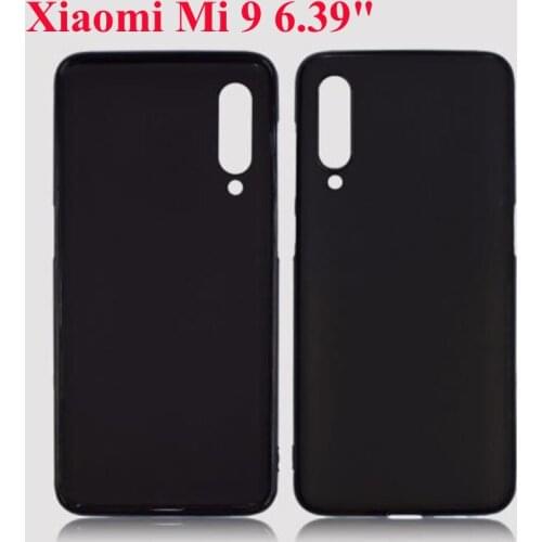 For Xiaomi Mi 9 6.39" Case Silicone Cover Soft TPU Matte Pudding Solid Black Protector Phone Shell For Xiaomi Mi 9 Case