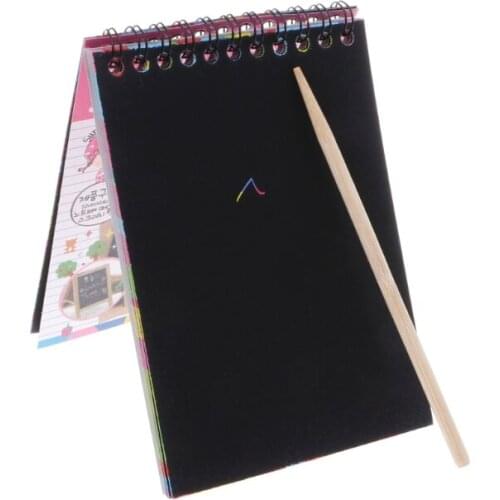 Scratch Scraping Book Art Painting Paper Drawing Stick Kid Education Toy