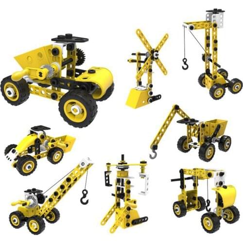 Kids Building Toys Kit Engineering Construction Building Blocks Toy 8 Engineering Construction Models Toy Best Gift For Children