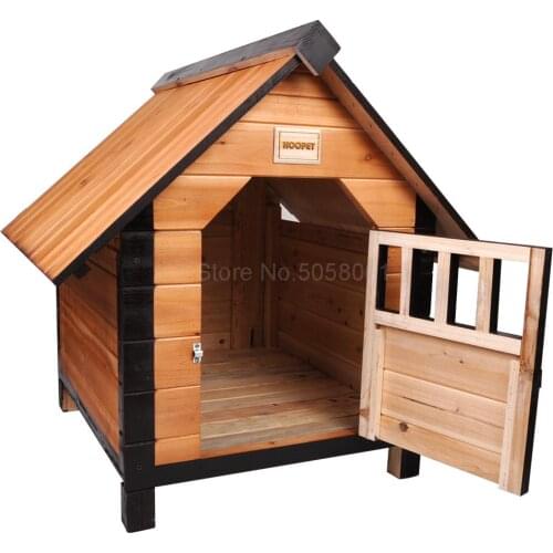 Dog house outdoor waterproof villa summer large medium and small dog cage Teddy Golden Retriever pet solid wood dog house
