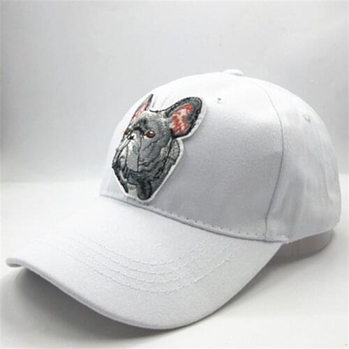 Bulldog Embroidery Cotton Baseball Cap Hip-hop Cap Adjustable Snapback Hats for Men and Women 73