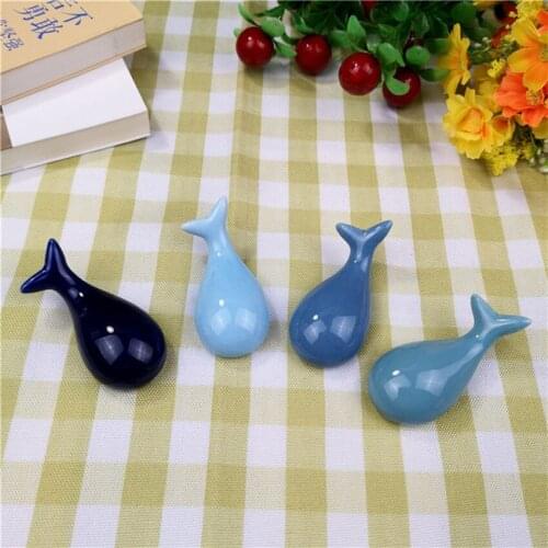 Dolphin Ceramic Chopsticks Rest Rack Dinner Spoon Stand Knife Fork Holder Chopsticks Stand Small Animal Dining Table Decoration