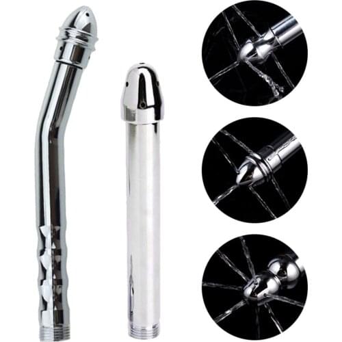 Enema Anal Douche Shower Cleaner Feminine Vaginal Butt Plug Cleaning Tool 3 Enema Nozzle Metal Enemator Colonic Washing Adults