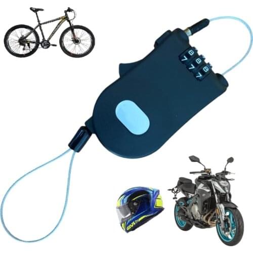 Combination Steel Wire Rope Scooter Motorcycle Helmet Bicycle Lock