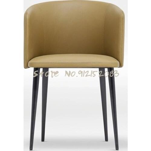 New Nordic leather dining chair minimalist creative designer makeup chair modern minimalist soft backrest ballet dining chair
