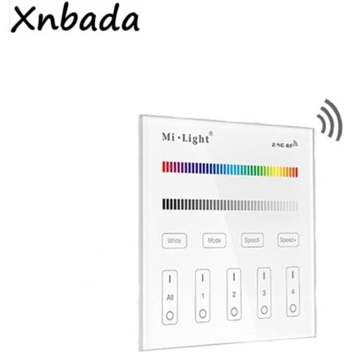 Milight MiBoxer 2.4G RF T3 Led Touch Panel Controller 4-Zone RGB/RGBW And Brightness Dimming Led Remote Controller