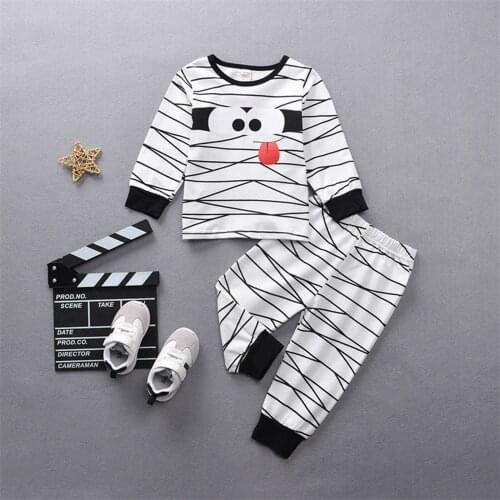 Fashion Baby Boys and Girls Clothes 2021 Childrens Mummyl Printed Khaki Three-dimensional Hat Long Sleeve Suit 2pcs