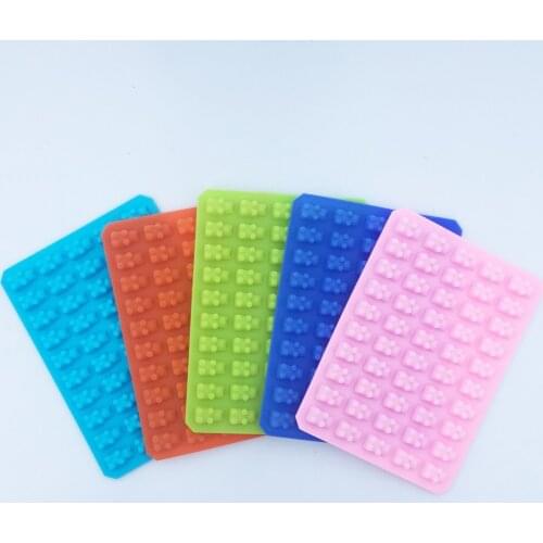 Fashion Cake Tools Mold 1 Set 50 Cavity Silicone Gummy Bear Chocolate Mold Candy Maker Ice Tray Jelly Moulds