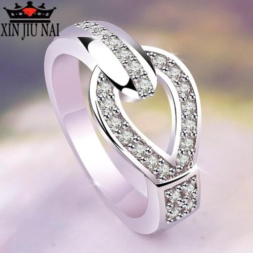 Original buckle Creative Personality Modeling leisure jewelry inlaid cubic zirconia CZ lady ring exquisite gift Womens ring