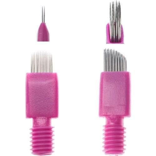 Semi Permanent Makeup Eyebrows Fog Microblading Needles Shading Screw In MICROBLADE Pink Blade Microblading Fog S