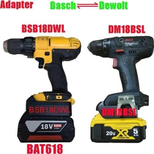 Electric Power Tool Adapter Converter BSB18DWL ( Bosch battery BAT618 to Dewolt Tool ) DM18BSL ( Dewolt Battery to Bosch Tool )
