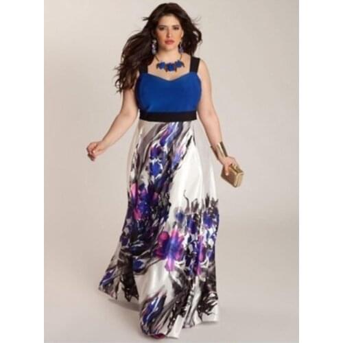 Deep V-neck Colorful Printing Naxi Dress New Summer Womens Fashion Patchwork Elegant Sexy Floor-Length Party Dress Shipping