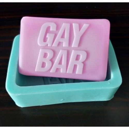 Silicone soap mold DIY handmade mold for soap making Gay bar letter silicone mold resin clay soap mold cake tools deoration mold