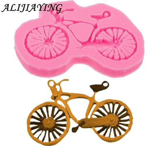 1Pcs Silicone Mold Bicycle Bike Cake Baking Mould Tool Food-grade Silicone Household Products DIY Fondant Cake Baking Mold D0533