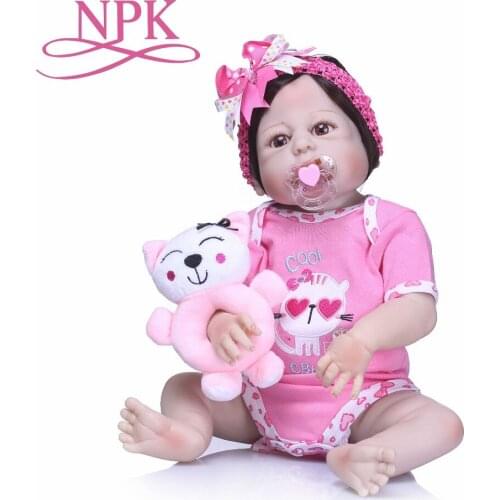 55cm Full Body Silicone Reborn Girl Baby Toys Lifelike Bebes Reborn Dolls Child Birthday Christmas Baby Gift Reborn Bonecas