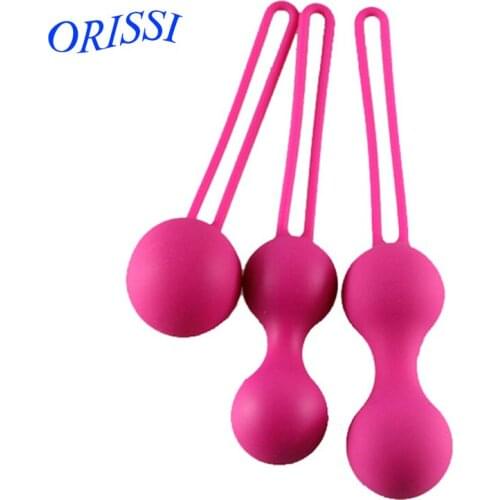 ORISSI Ben Wa Balls 3pcs/set Smart Bead Silicone Ball, Love Ball Vagina Group Trainer Vagina Exercise Massager Sex Toy For Woman