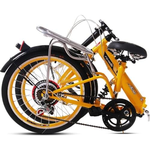 Folding Bike 20 Inch Portable with Variable Speed Shock Absorber Bicycle Adult Male and Female Students