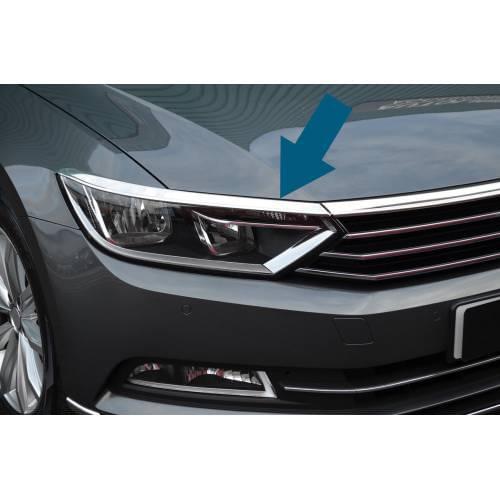 Volkswagen PASSAT B8 2016 ~ Chrome HEADLIGHT KAŞI + FRONT GRILLE 3 UNDERCARRIAGES. STAINLESS