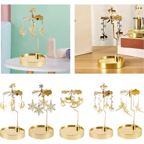 Rotating Candle Holder Rotating Votive Candle Holder Plate Candlestick Thanksgiving Ornament Candle Accessories