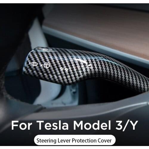 For Tesla Model 3 2021 Shift Protection Cover ABS Carbon Fibre Car Interior Accessories Remodel Patch for Tesla Model Y Dropship