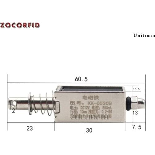 0530B DC 6V 12V 24V Push&Pull type Open Frame Electromagnet keepping Force 5N travel 10mm Linear Solenoid