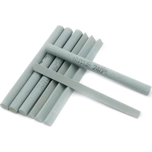 1pcs 240/320/400/600# Grit Oil Stone Green Silicon Carbide Sand Bar Abrasive Block For Ceramic Jade Knife Sharpener Tools