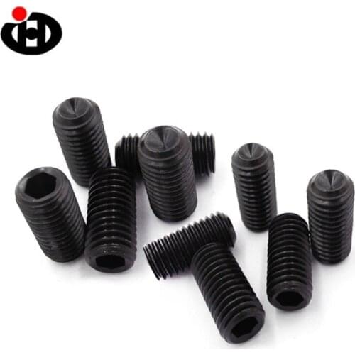 JINGHONG M5*3-20 High Quality Alloy Steel Black Oxide GR 12.9 Hexagon Socket Set Screws