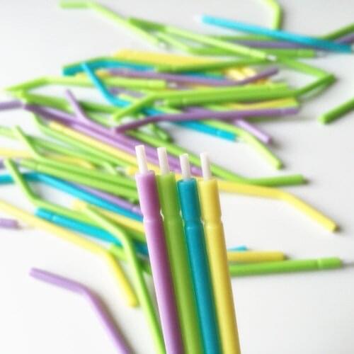 200X Dental Colorful Spray Disposable Nozzles Tips for 3 Way Air Water Syringe