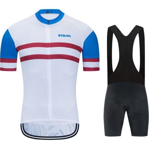 2021 Strava Summer Cycling Jersey Mens Short Sleeve Cycling Clothing Sportswear Outdoor Ropa Ciclismo Bike Jersey Set Bib Pants