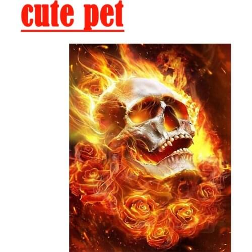 3d wallpaper DIY Diamond Painting Skull 5D Full Square/Round Drill Rhinestone Diamant Embroidery Mosaic Kits Home decor No Frame