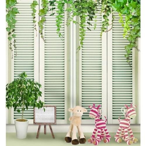 5x7ft Cute Sheep Deer Green Leaves Photography Backdrops Photo Props Studio Background