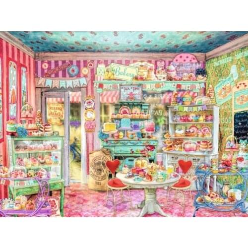 JMINE Div 5D Candy Sweet Shop Full Diamond Painting cross stitch kits art High Quality Scenic 3D paint by diamonds