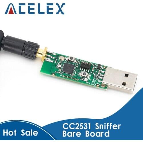Wireless Zigbee CC2531 Sniffer Bare Board Packet Protocol Analyzer Module USB Interface 4.0 Bluetooth Module with Antenna