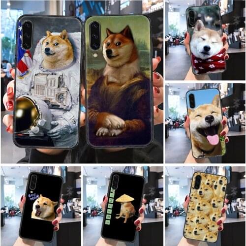 Shiba Inu Cute dog funny Phone case For Samsung Galaxy A 3 5 7 8 10 20 21 30 40 50 51 70 71 E S 2016 2018 4G black 3D coque