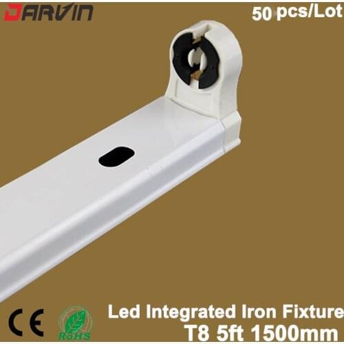 Florescent Led Light T8 Led Tube Bracket 5ft 1.5M Led Tube Fixture Support T8 Integrated Iron Support 50pcs/Lot, Free Shipping
