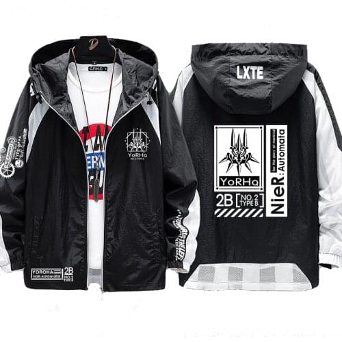 Game NieR:Automata YoRHa Type A No. 2 Cosplay Clothing Anime Summer Quick Dry Tactical Skin Jacket Thin Sunscreen Hoodie Coat