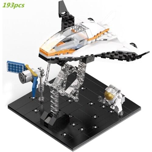 City Aerospace Satellite Mission Balance Suspension Space Spacecraft Building Blocks Sets Bricks Classic Model Toys For Children
