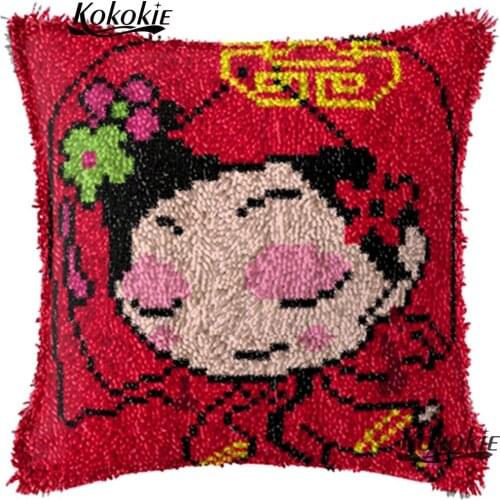 Latch hook rug canvas Crocheting Rug Kits Yarn chinese cross stitch cushion embroidery 3d carpet needlework sets