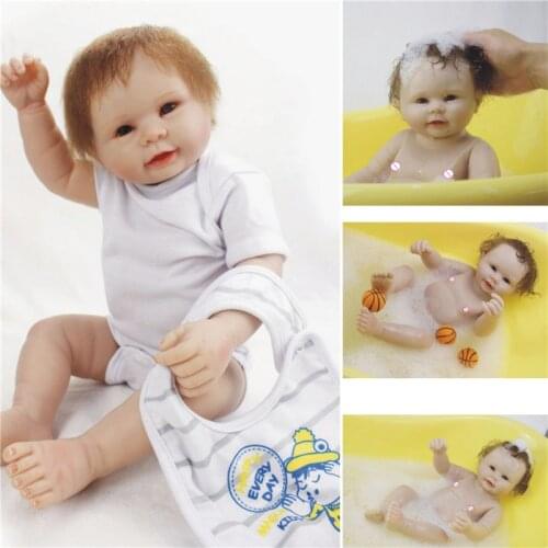 Reborn boy baby dolls 55 cm new full silicone reborn baby Lifelike newborn Bonecas bebes reborn de silicone real toy gift
